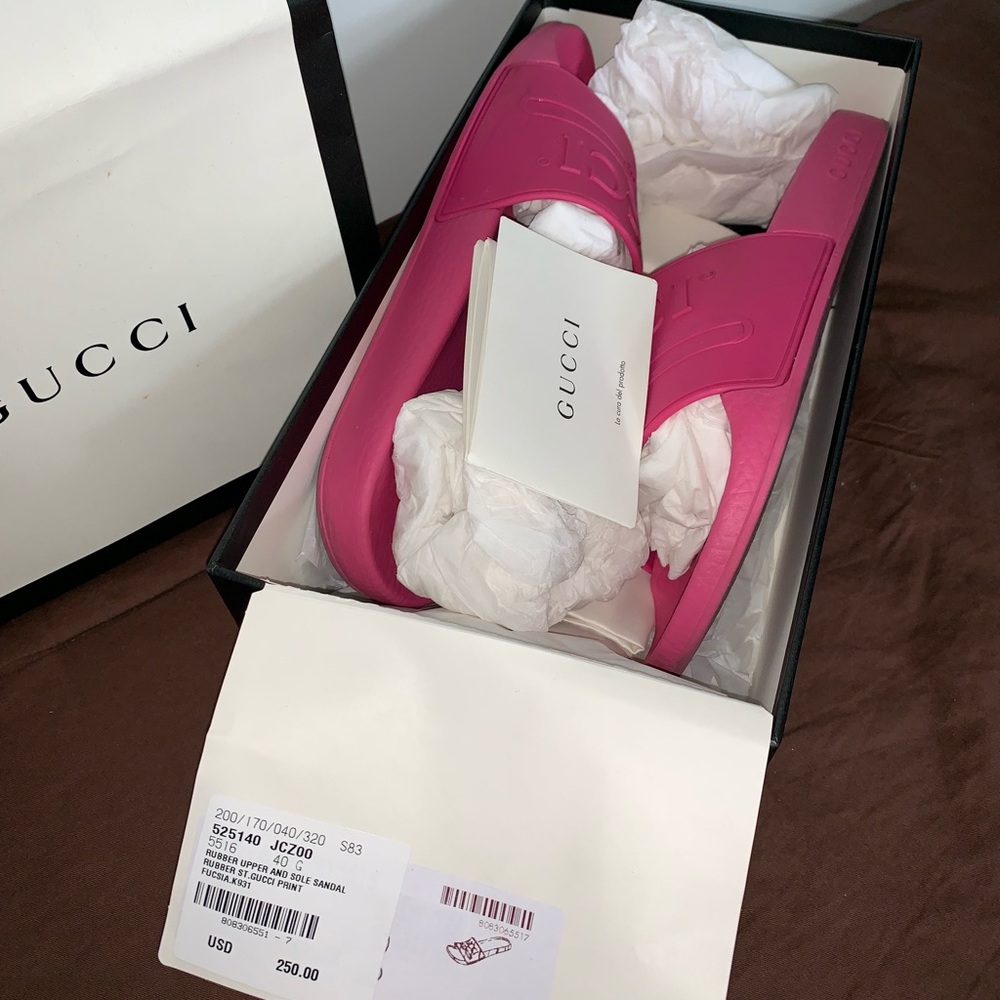 Pink Gucci Slides